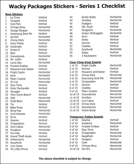 Preliminary Checklist