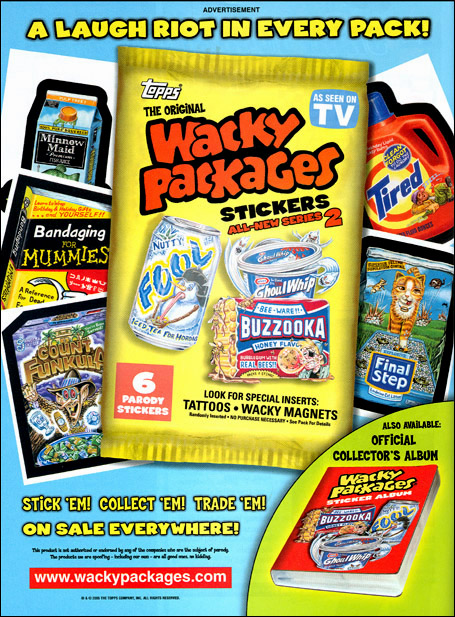 WACKY PACKAGES ANS2 2005 ALL-NEW SERIES 2 UNFOLDED WINDOW POSTER AD PROMO 
